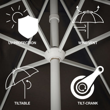 Collins 9 ft. Classic Cottage Tassel Market Patio Umbrella